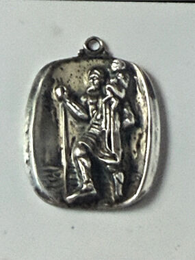 M. de Jean St. Christopher Pendant Charm Sterling Silver #589